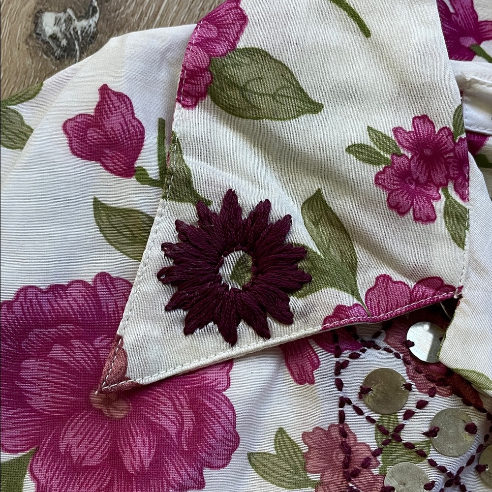Alix Of Bohemia Stevie Camellia coin shirt! Handmade. NWT! Perfect for summer. - Picture 10 of 16